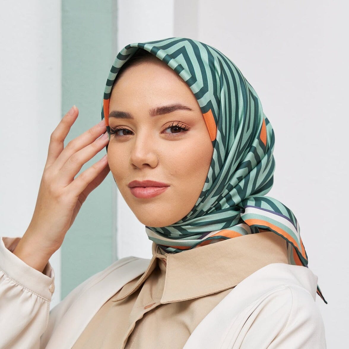 SilkHome Nadia Turkish Silk Hair Wrap #6 Silk Hijabs Silk Home 