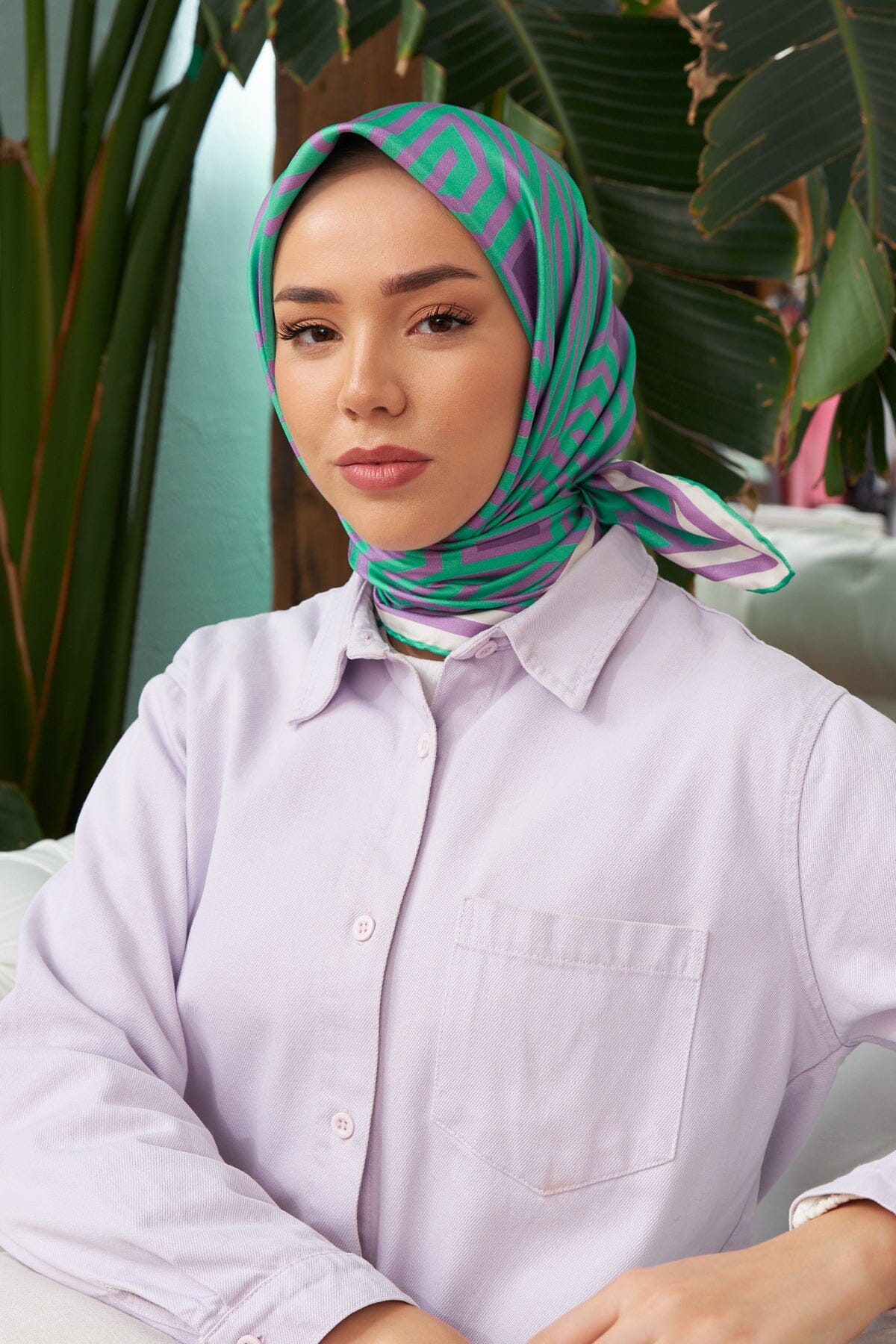 SilkHome Nadia Turkish Silk Hair Wrap #9 Silk Hijabs Silk Home 