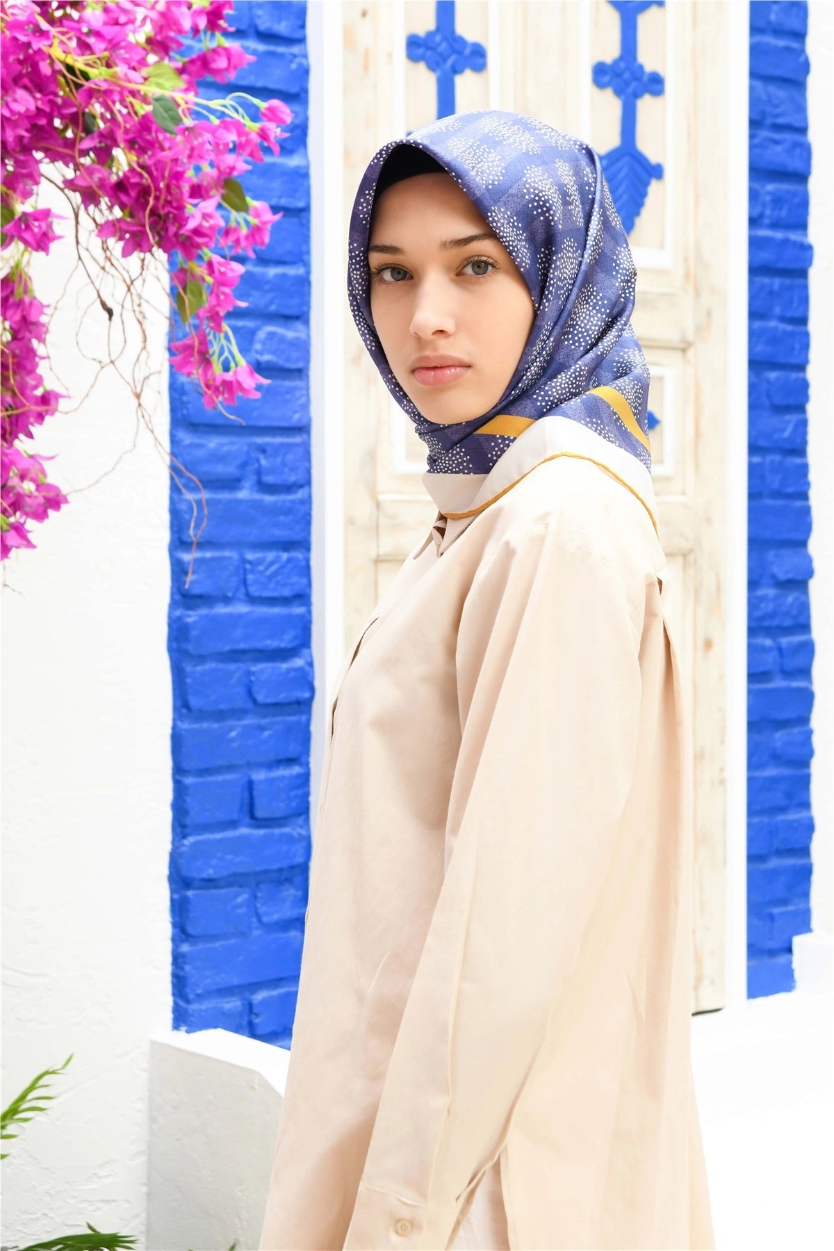 SilkHome Snowflake Women Silk Scarf #8 Silk Hijabs Silk Home 