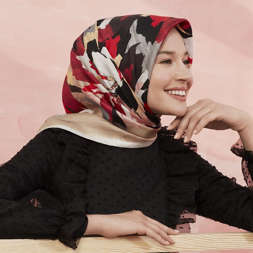 Armine Hawaii Floral Silk Scarf No. 36 - Beautiful Hijab Styles