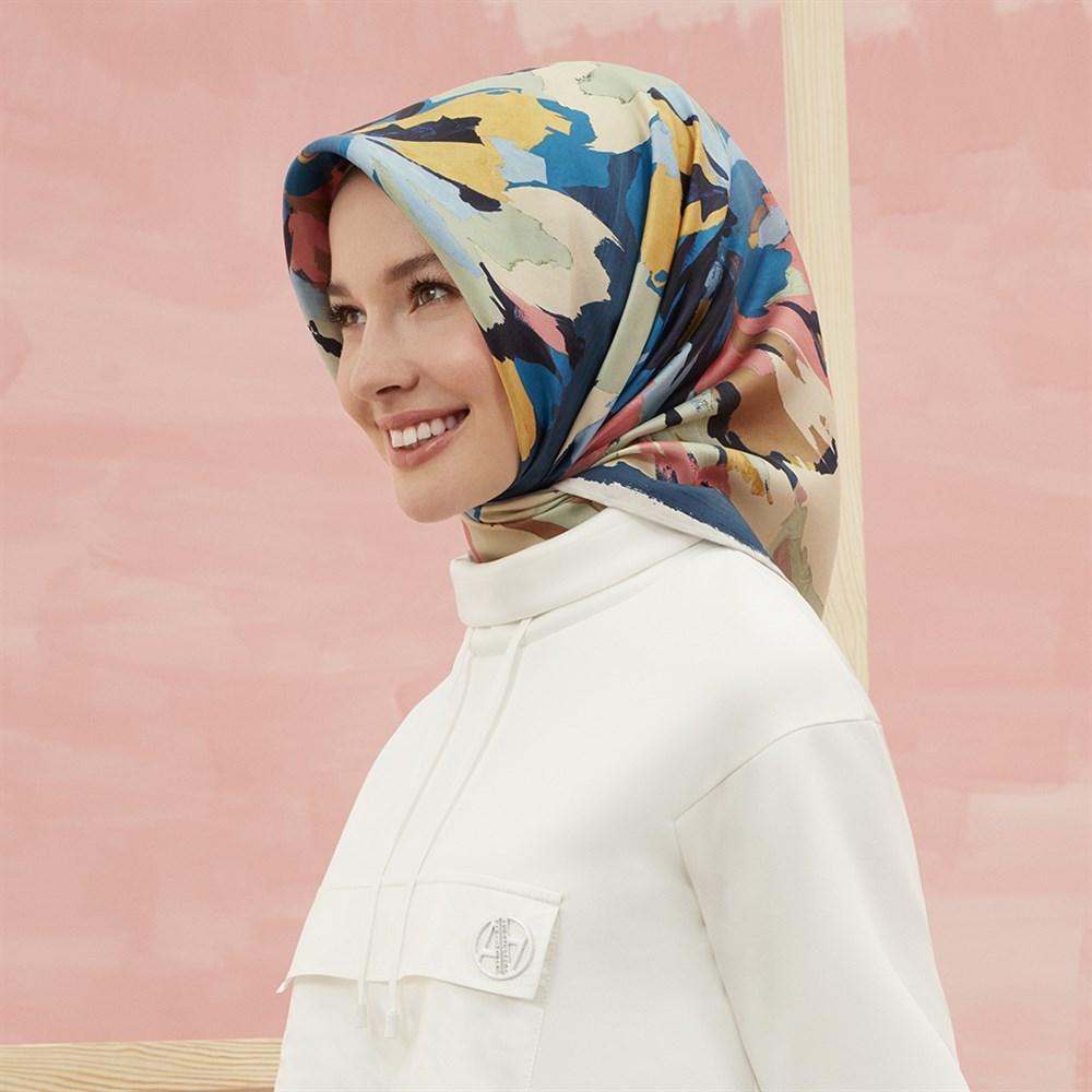 Armine Hawaii Floral Silk Scarf No. 84 - Beautiful Hijab Styles