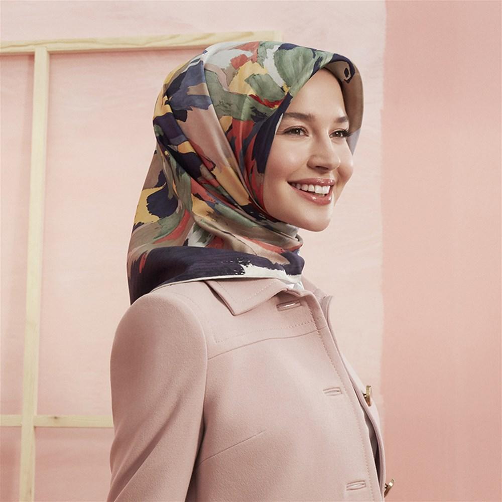 Armine Hawaii Floral Silk Scarf No. 85 - Beautiful Hijab Styles